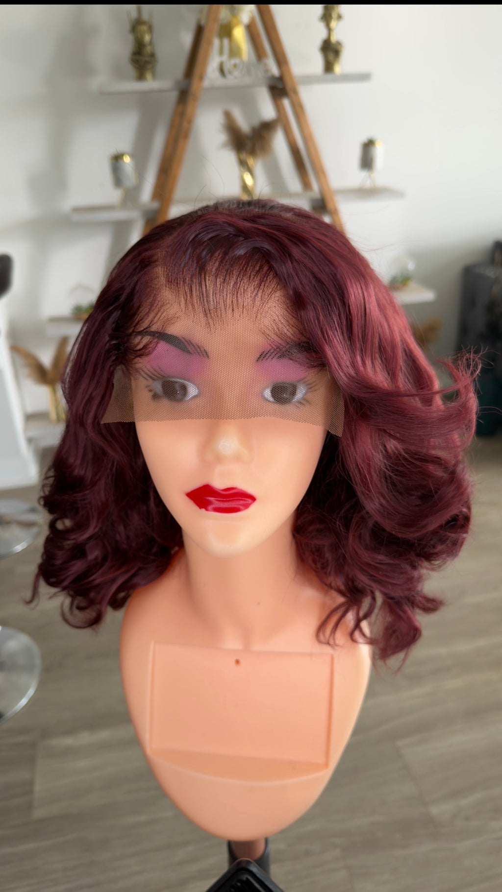 12” Burgundy Curls