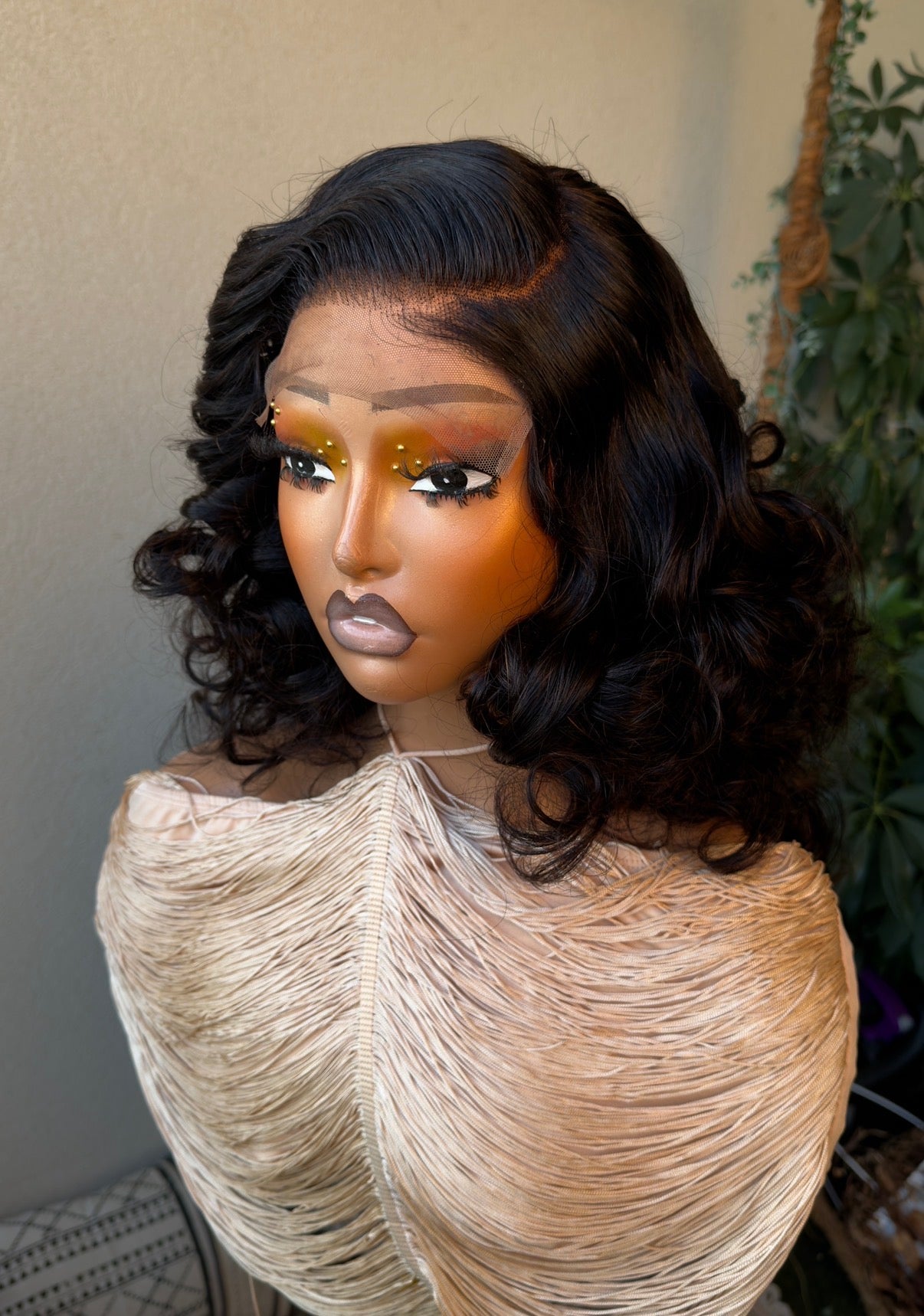 18” Bouncy curls wig