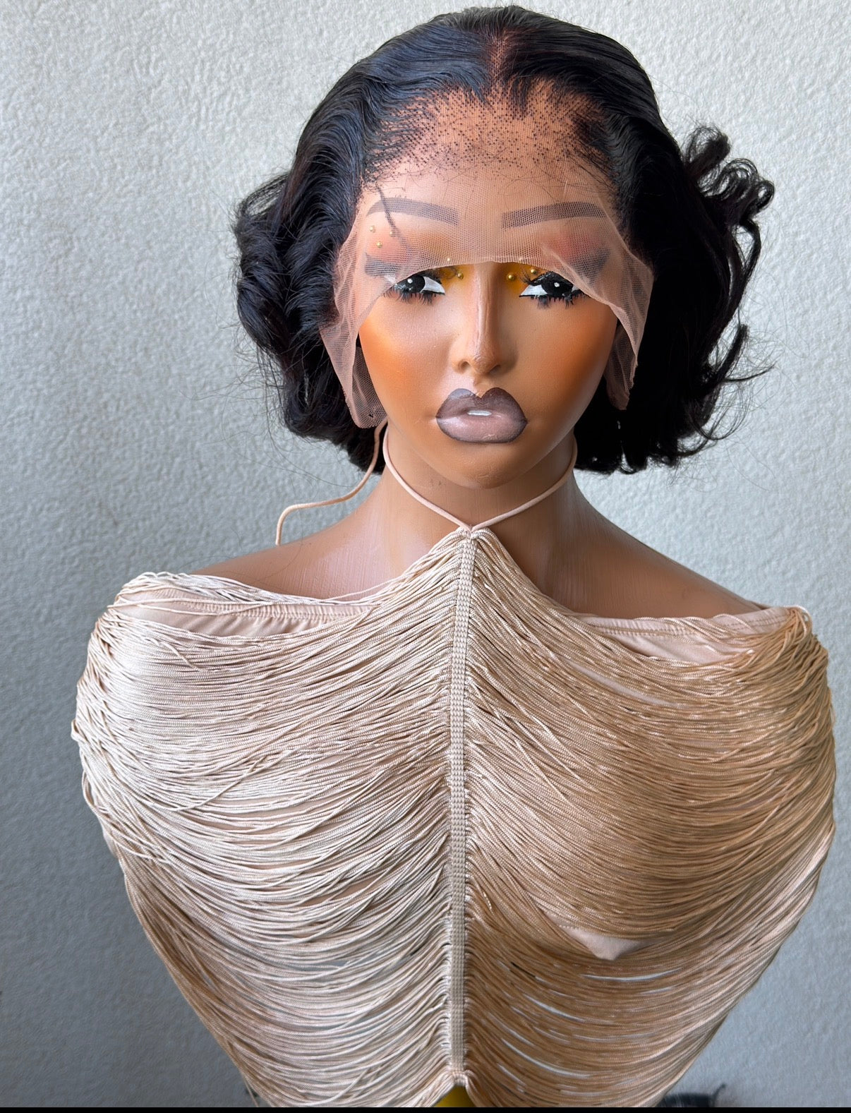 12” SDD Flip Bounce Black Wig