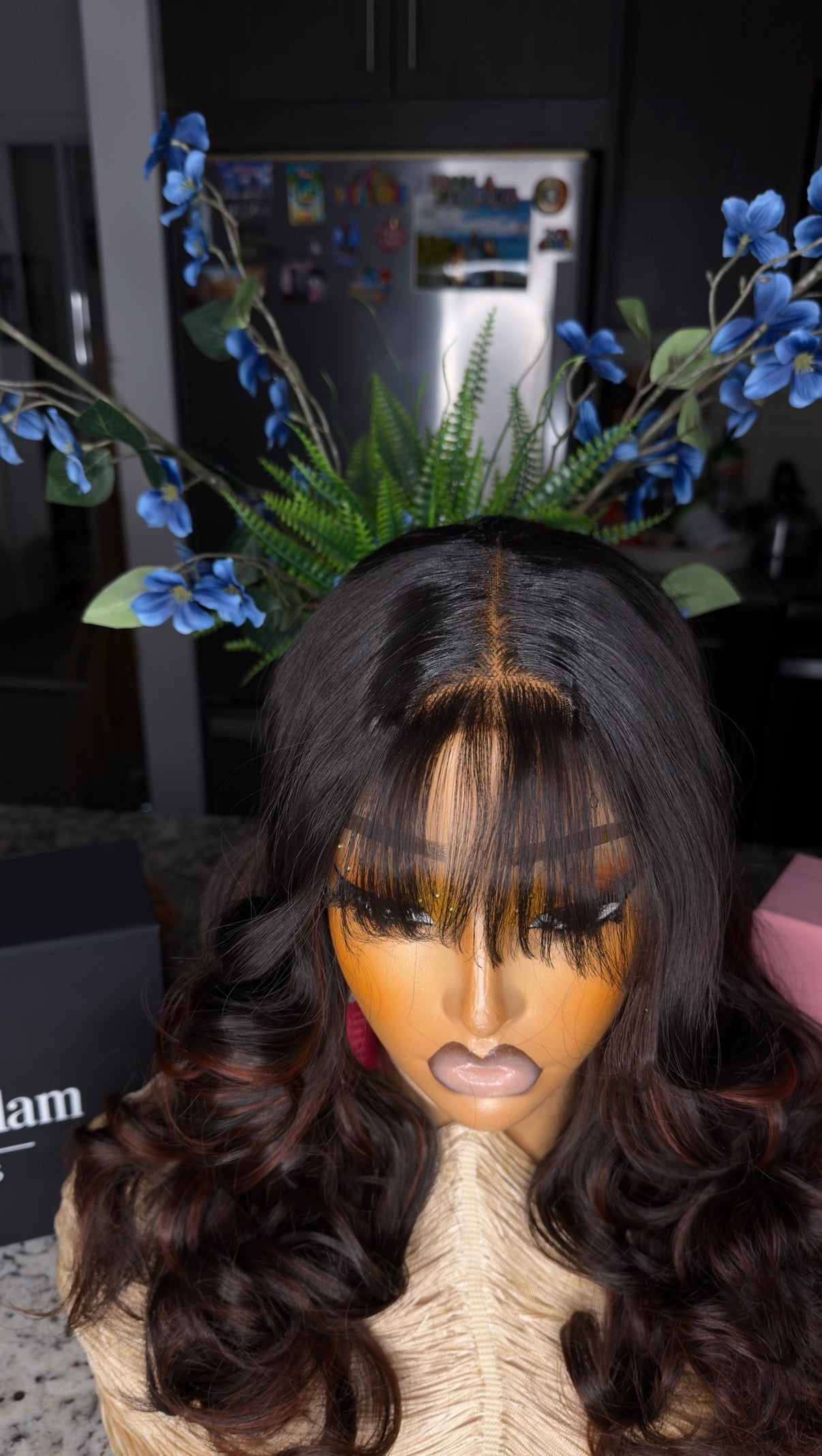 16” Fringe Curly Wig