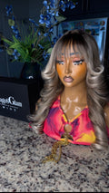 14” Grey Highlights Wig