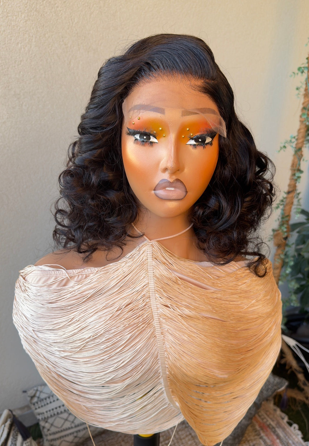 18” Bouncy curls wig