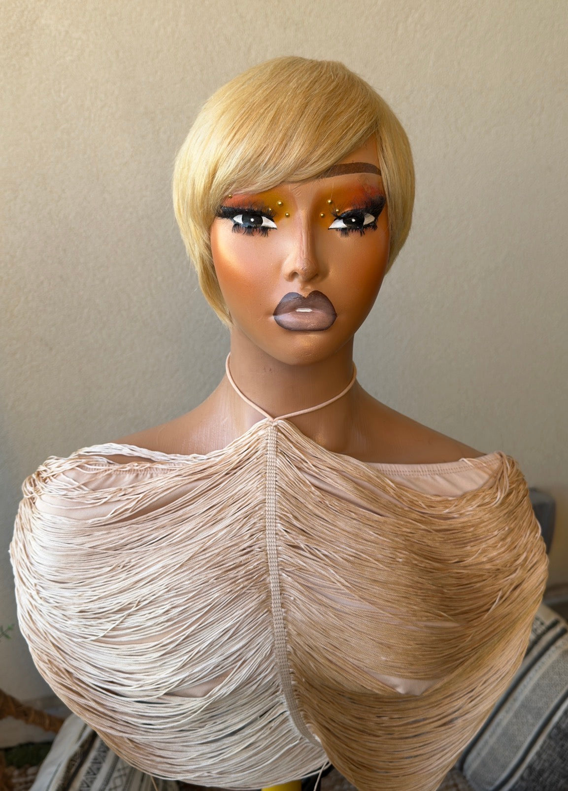 Blond Skull Cap Wig