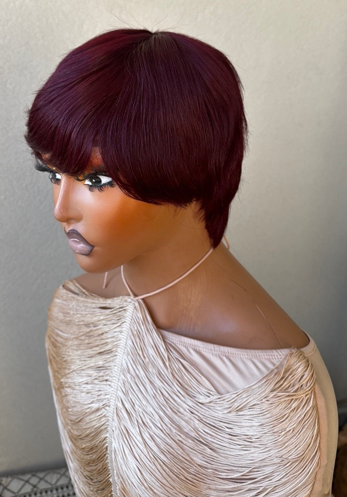 Wine Skull Cap Wig