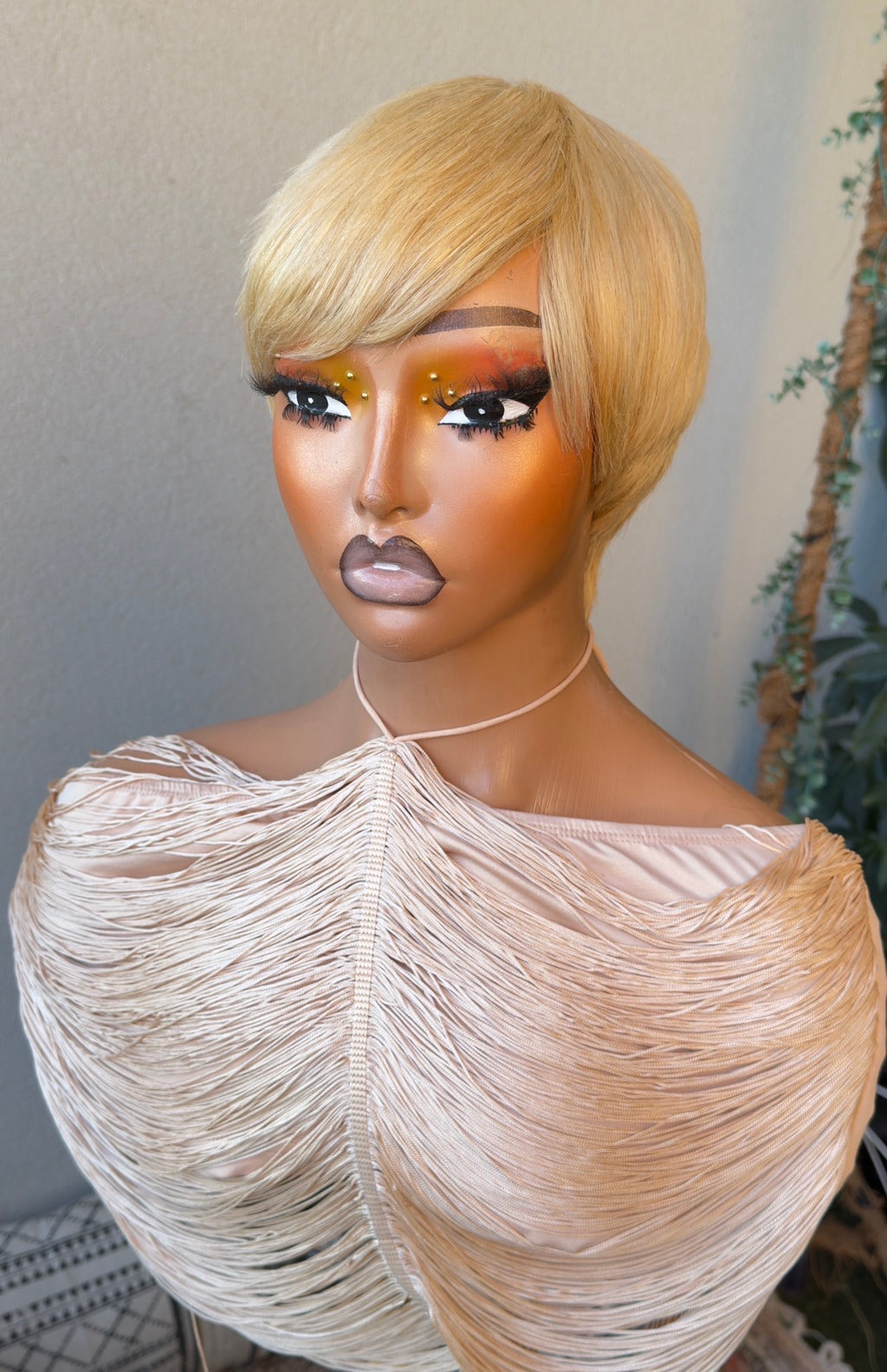 Blond Skull Cap Wig