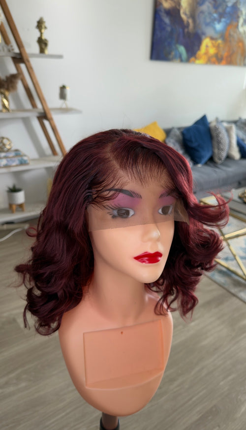 12” Burgundy Curls