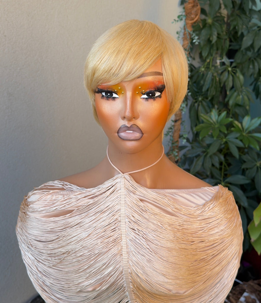 Blond Skull Cap Wig