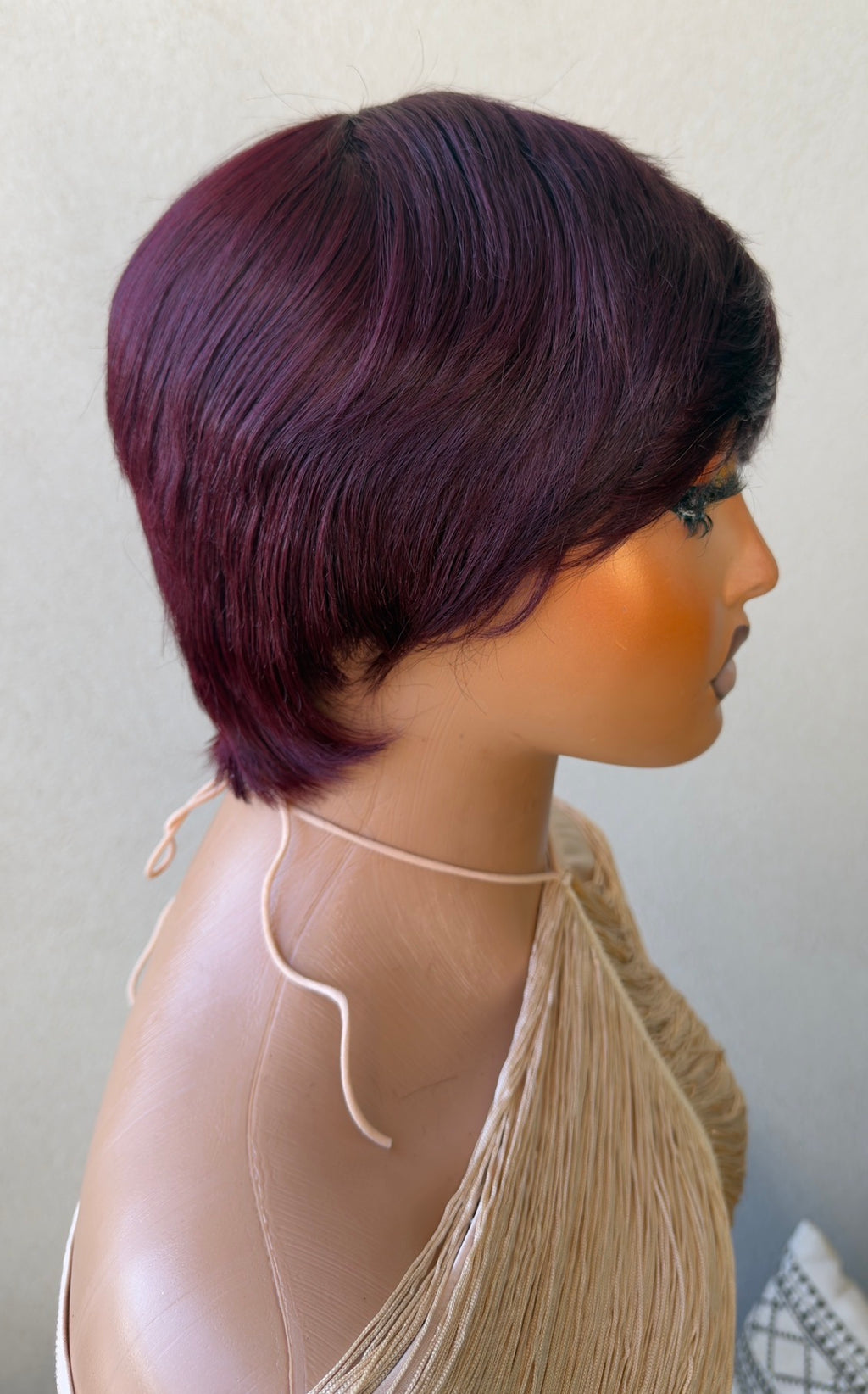 Wine Skull Cap Wig